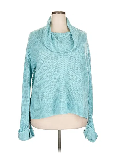 Pre-owned Lane Bryant Turtleneck Sweater In Blue