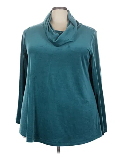 Pre-owned Lane Bryant Turtleneck Sweater In Blue