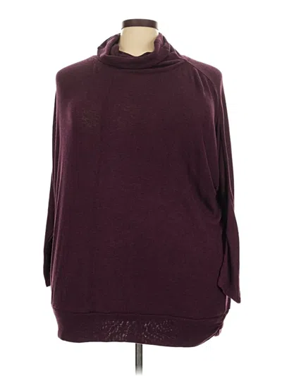 Pre-owned Lane Bryant Turtleneck Sweater In Burgundy