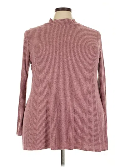 Pre-owned Lane Bryant Turtleneck Sweater In Burgundy