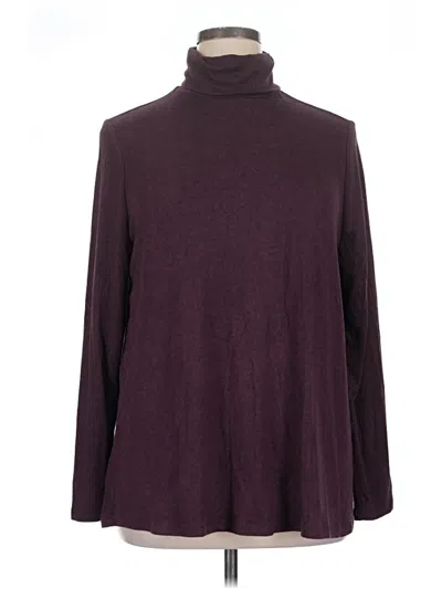 Pre-owned Lane Bryant Turtleneck Sweater In Burgundy