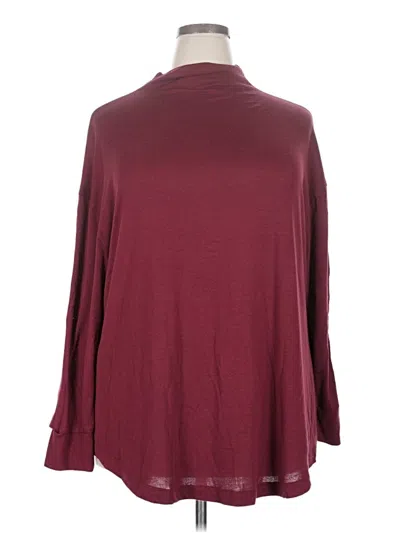 Pre-owned Lane Bryant Turtleneck Sweater In Burgundy