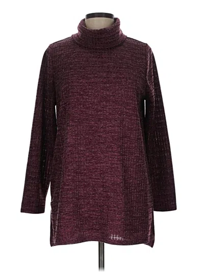 Pre-owned Lane Bryant Turtleneck Sweater In Burgundy