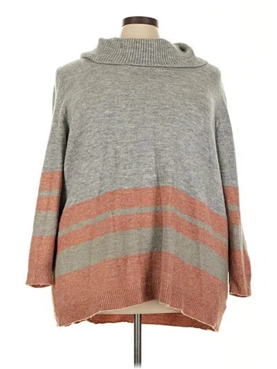 Pre-owned Lane Bryant Turtleneck Sweater In Gray
