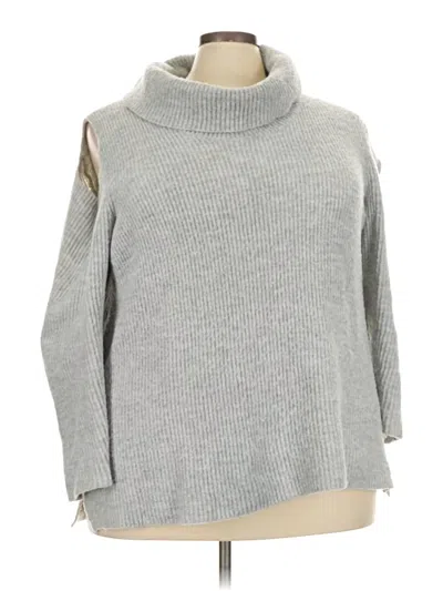 Pre-owned Lane Bryant Turtleneck Sweater In Gray