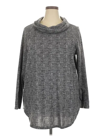 Pre-owned Lane Bryant Turtleneck Sweater In Gray