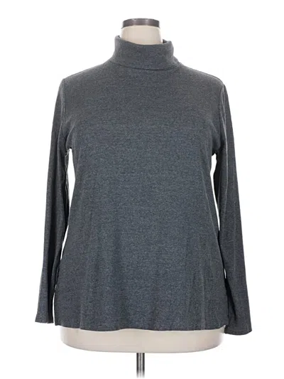Pre-owned Lane Bryant Turtleneck Sweater In Gray