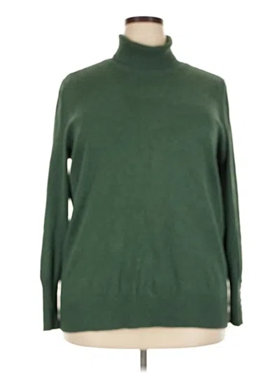 Pre-owned Lane Bryant Turtleneck Sweater In Green
