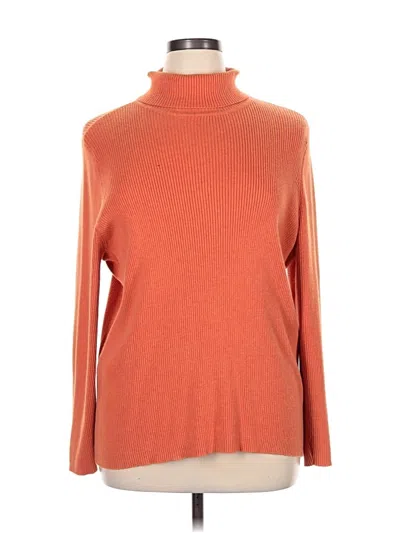 Pre-owned Lane Bryant Turtleneck Sweater In Orange
