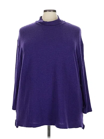 Pre-owned Lane Bryant Turtleneck Sweater In Purple