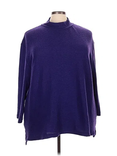 Pre-owned Lane Bryant Turtleneck Sweater In Purple