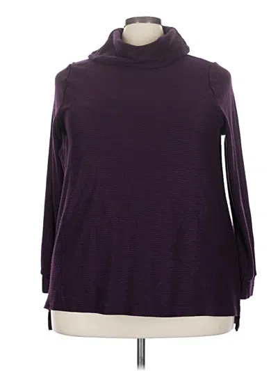 Pre-owned Lane Bryant Turtleneck Sweater In Purple