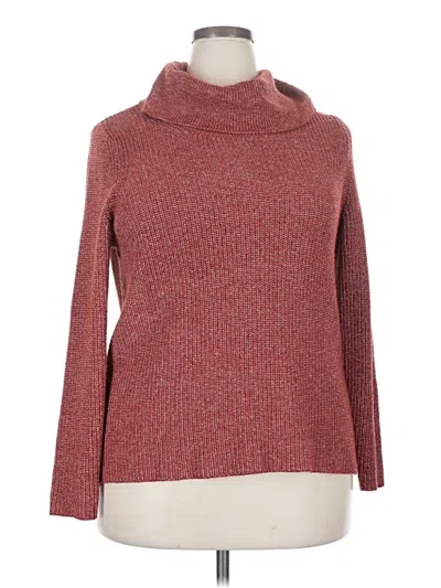 Pre-owned Lane Bryant Turtleneck Sweater In Red