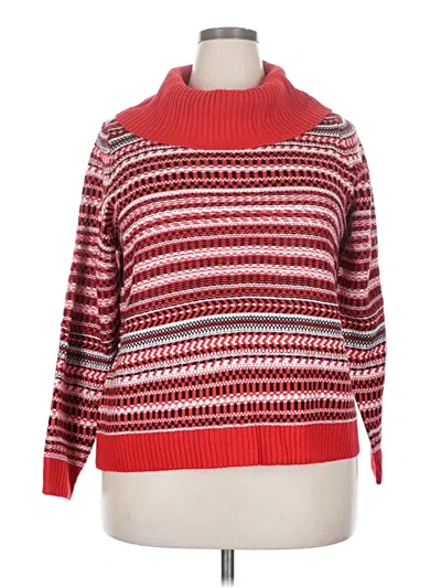 Pre-owned Lane Bryant Turtleneck Sweater In Red