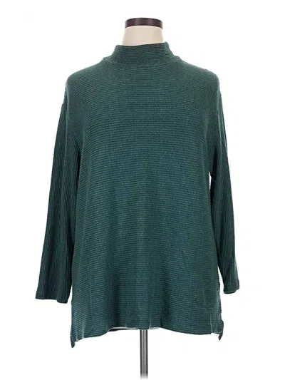 Pre-owned Lane Bryant Turtleneck Sweater In Teal