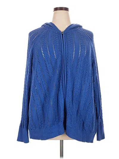 Lane Bryant Zip Up Hoodie In Blue