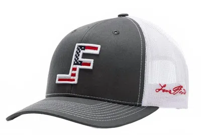 Lane Frost Courage Patriot Cap In Grey/white In Multi