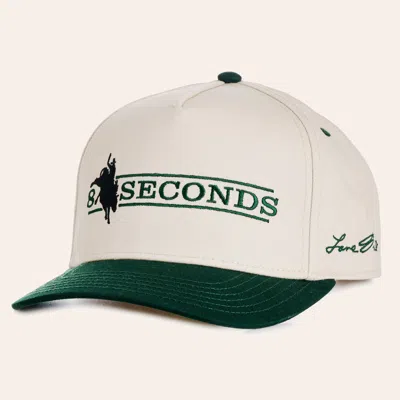 Lane Frost Green & White Eight Seconds Embroidered Curved Bill Cap