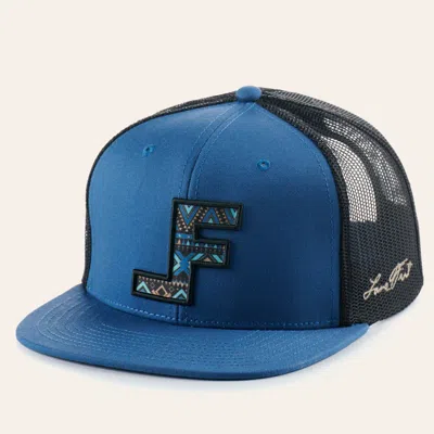 Lane Frost Men's Royal Blue & Black Gunslinger With Lf Aztec Logo Patch Cap