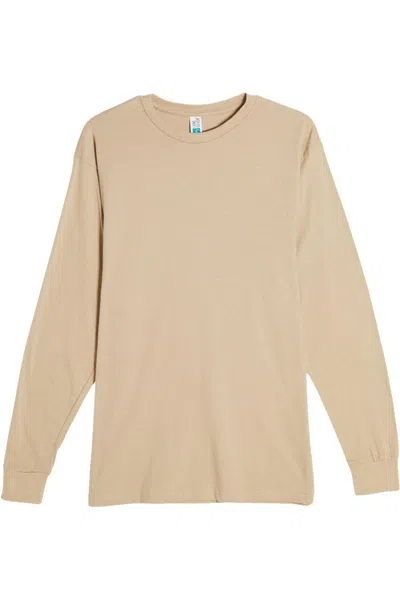 Lane Seven Heavyweight Long Sleeve T-shirt In Brown