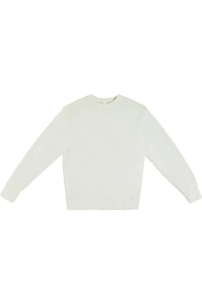Lane Seven Pigment-dyed Crewneck Sweatshirt In White