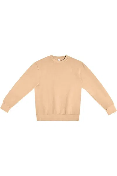Lane Seven Pigment-dyed Crewneck Sweatshirt In Brown