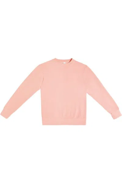 Lane Seven Pigment-dyed Crewneck Sweatshirt In Pink
