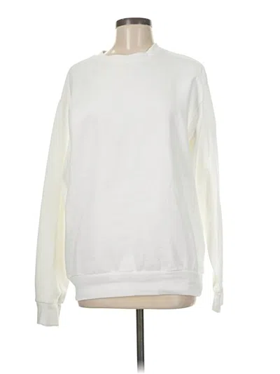 Pre-owned Lane Seven Sweatshirt In White