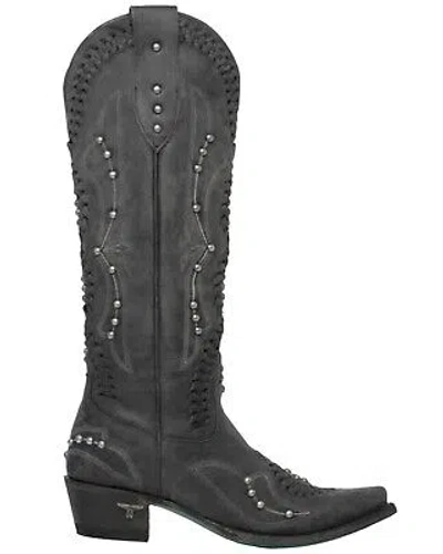 Pre-owned Lane Women's Cossette Studded Western Boot - Snip Toe - Lb0469e In Black
