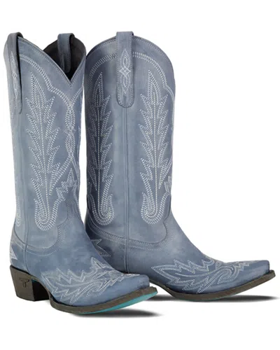 Pre-owned Lane Women's Lexington Western Boot - Snip Toe - Lb0488o In Blue