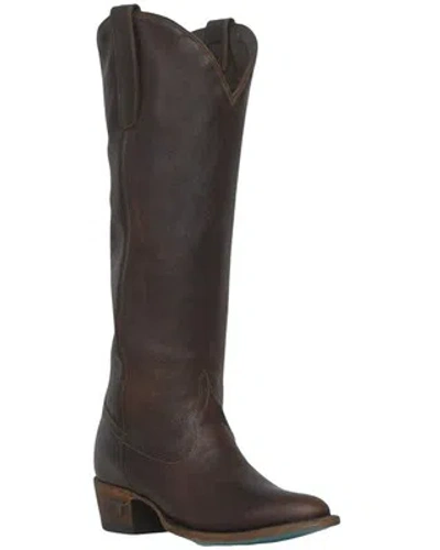 Pre-owned Lane Women's Plain Jane Tall Western Boot - Round Toe - Lb0546i In Brown
