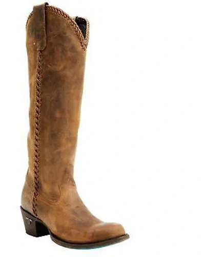 Pre-owned Lane Women's Plain Jane Western Boot - Round Toe - Lb0350a In Brown