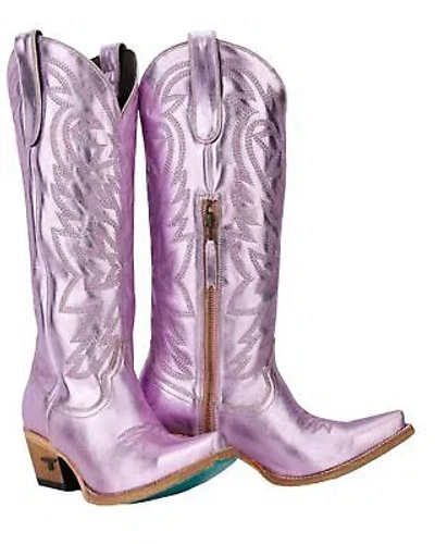 Pre-owned Lane Women's Smokeshow Metallic Tall Western Boot - Snip Toe - Lb0526h 11 M