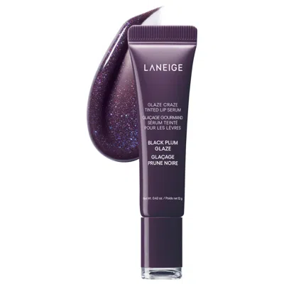 Laneige Glaze Craze Tinted Polypeptide Lip Serum Treatment Black Plum Glaze 0.42 Oz/12 G
