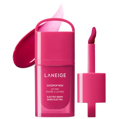 Laneige Juicepop Box Lip Oil Stain 12hr Hydrating Tint Electro Berry 0.15 Oz/4.5 G