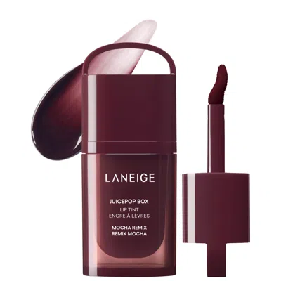 Laneige Juicepop Box Lip Oil Stain 12hr Hydrating Tint Mocha Remix 0.15 Oz/4.5 G