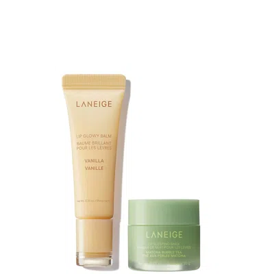 Laneige The Sweet Vanilla Matcha Lip Duo In Transparent