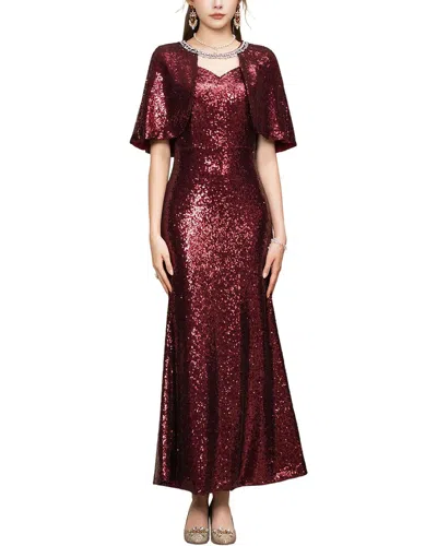 Lanelle Embellished Maxi Dress In Red