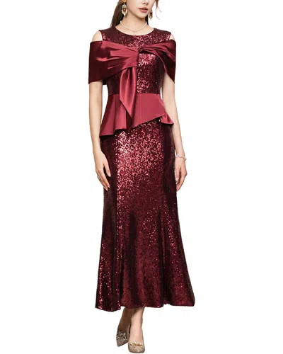 Lanelle Embellished Maxi Dress In Red