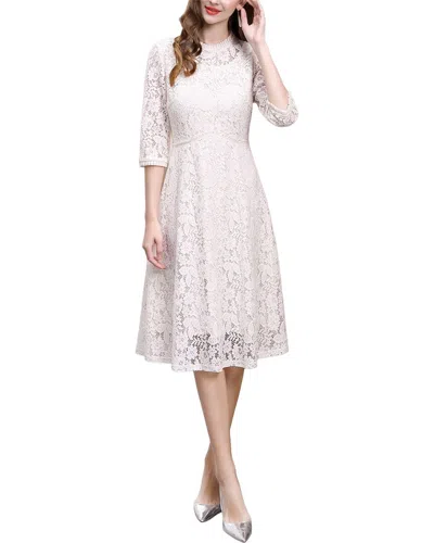 Lanelle Embellished Midi Dress In White