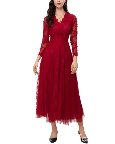 Lanelle Maxi Dress In Burgundy