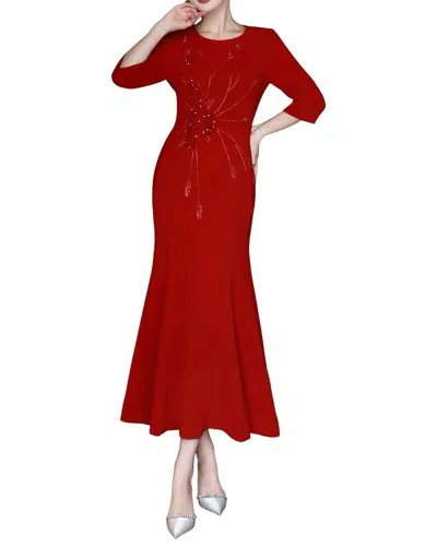 Lanelle Midi Dress In Red