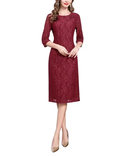 Lanelle Midi Dress In Red