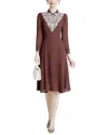 Lanelle Midi Dress In Brown