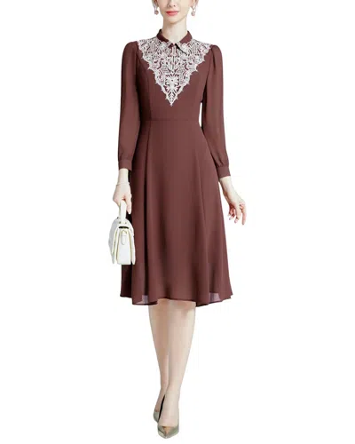 Lanelle Midi Dress In Brown