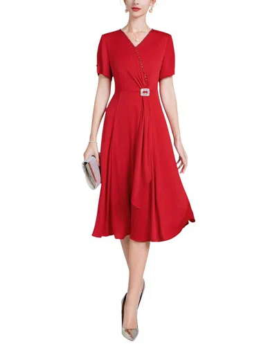 Lanelle Midi Dress In Red