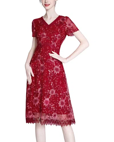 Lanelle Midi Dress In Red