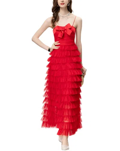 Lanelle Midi Dress In Red