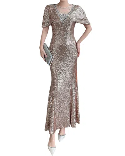 Lanelle Midi Dress In Brown