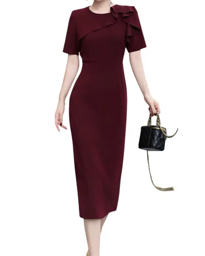 Lanelle Midi Dress In Red